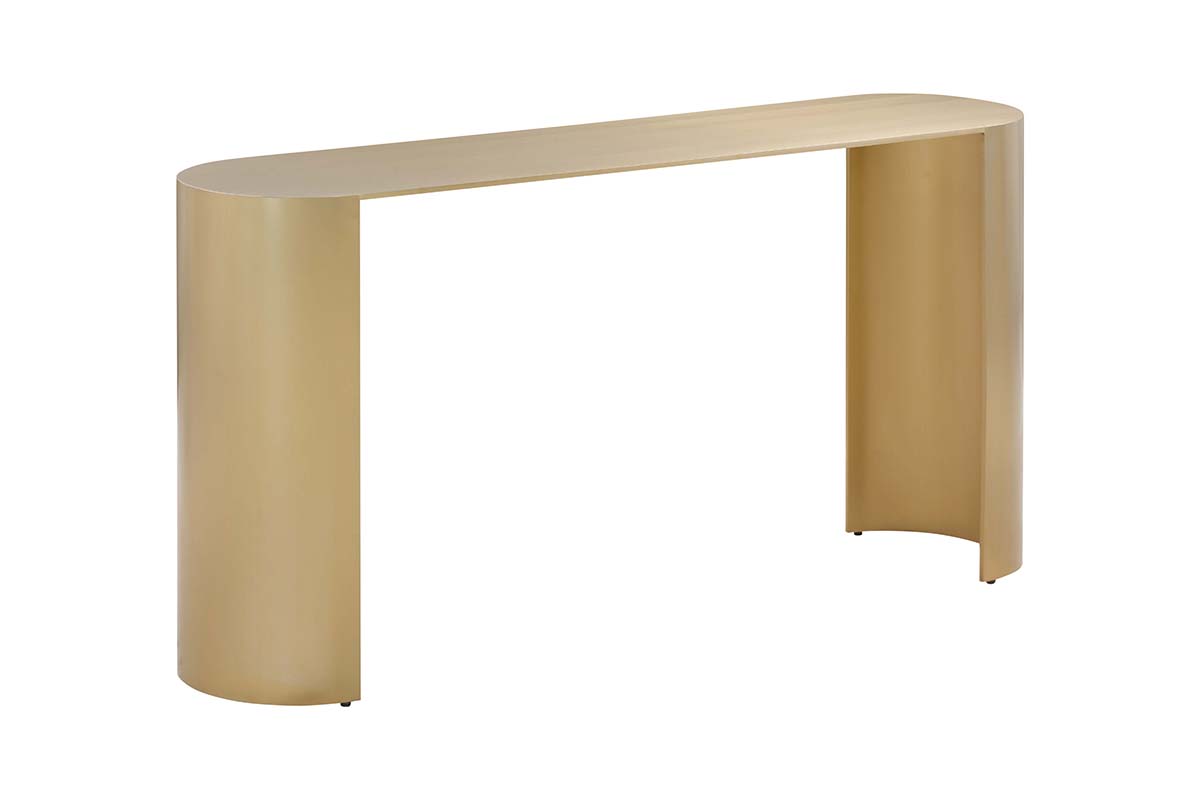 console tables made from stainless steel